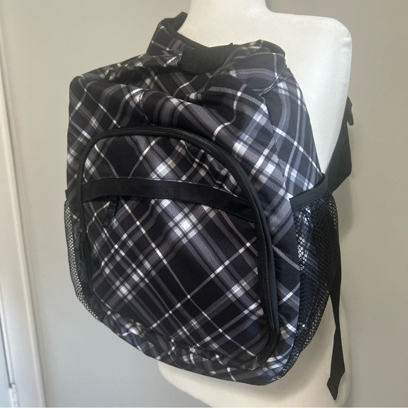 Thirty-One Plaid Black and White Backpack -Sling - Picture 8 of 9